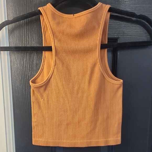 Aeropostale Orange Ribbed Crop Tank Top - Picture 3 of 3